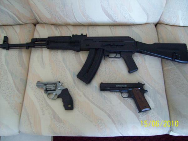 AK47, Puma 1911, Taurus Model 92,  22LR's 003