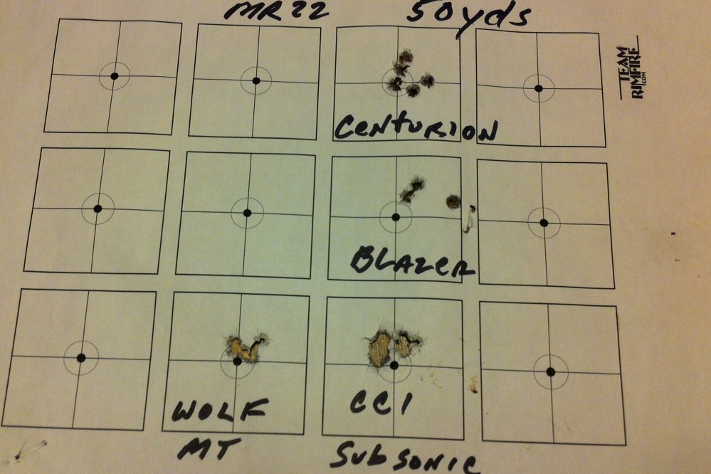 Magnum Research22LR ammotest