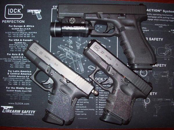 Our Glocks. G22 Gen.4,G26 & G27 Gen.3.